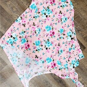 Floral Pink and Blue Women's Breastfeeding Cover up